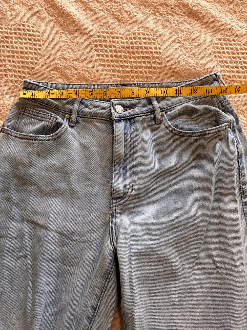 PACSUN Mom Jeans Light Wash Blue Denim Cotton High Rise Women’s Size 27 - Picture 4 of 12